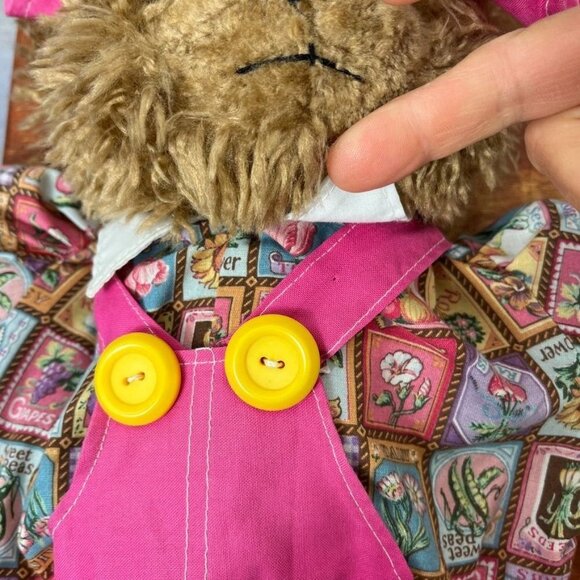 '97 Joelson Floppy Teddy Bear 22" Cottage Patchwork Country Kawaii Y2K 90s 00s - Picture 13 of 13